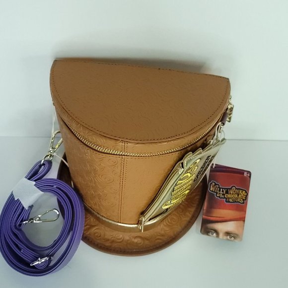 Loungefly Willy Wonka Hat Cross Body Bag Golden Ticket Zip Wallet AMC Limited ED - Picture 3 of 13